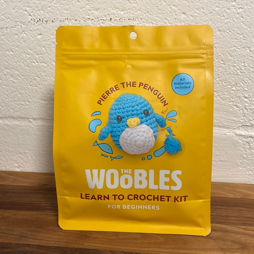 The Woobles Pierre the Penguin Beginner Crochet Kit